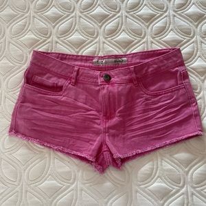 Pink jean shorts low waisted y2k so cute for summer never before worn